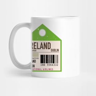 Ireland Dublin vintage style plane ticket Mug